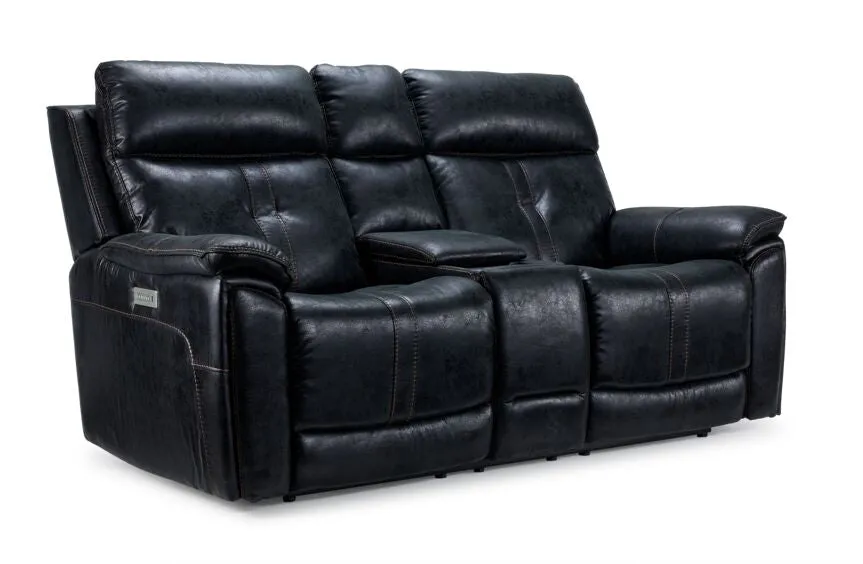 Hunter Triple Power Reclining Sofa and Loveseat Set - Eclipse