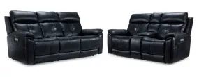 Hunter Triple Power Reclining Sofa and Loveseat Set - Eclipse