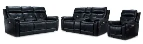 Hunter Triple Power Reclining Sofa, Loveseat and Recliner Set - Eclipse
