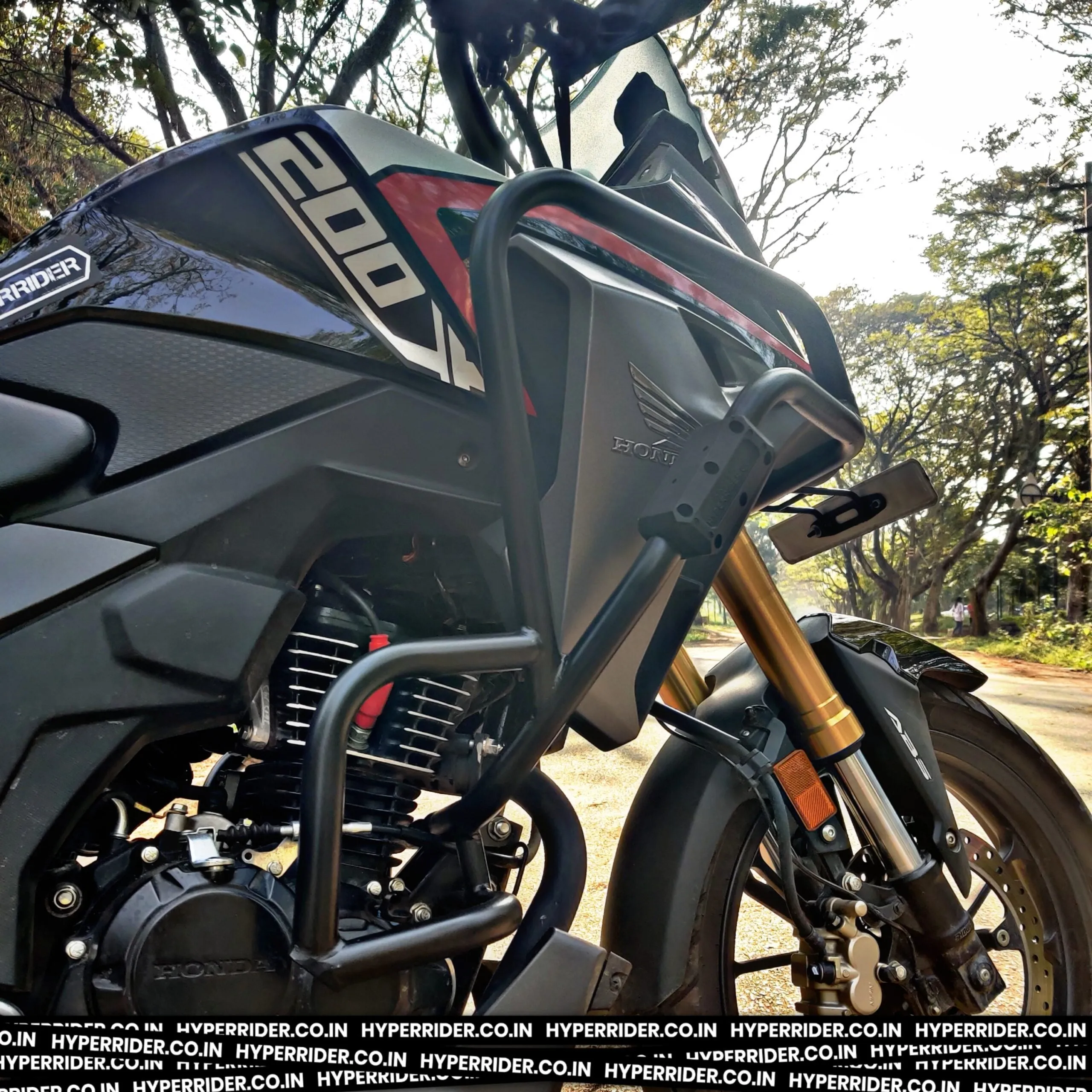 Hyperrider Honda CB200X Crash Guard with Slider Type 2 (HRCBX003S)