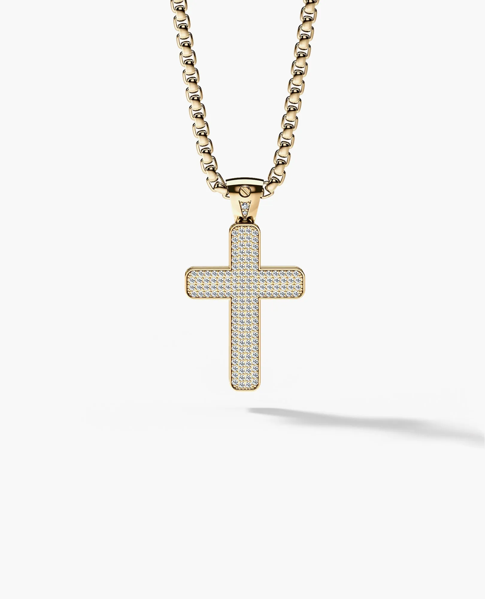 JERRITT Cross Pendant in Gold with 0.90ct Diamonds