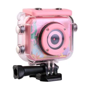 K&F Concept AT-G20B Kids Action Camera 1080P HD Waterproof Video Digital Children Sports Camcorder, 33GB SD Card Pink&Blue