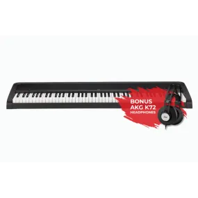 Korg B2 88 Key Digital Piano PLUS Bonus AKG K72 Headphones - Black