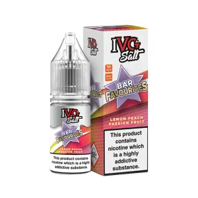 Lemon Peach Passion Fruit 10ml Nic Salt E-Liquid by IVG Bar Favourites