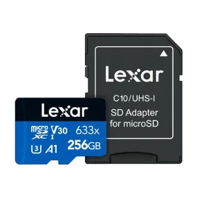 Lexar High-Performance 256GB microSDXC UHS-I 100MB/s Memory Card - V30