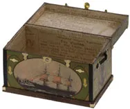 Lithograph Wooden Trunk Kit, Nautical Ship