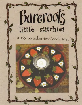 Little Stitchies - Strawberries Candle Mat / Pattern   Material