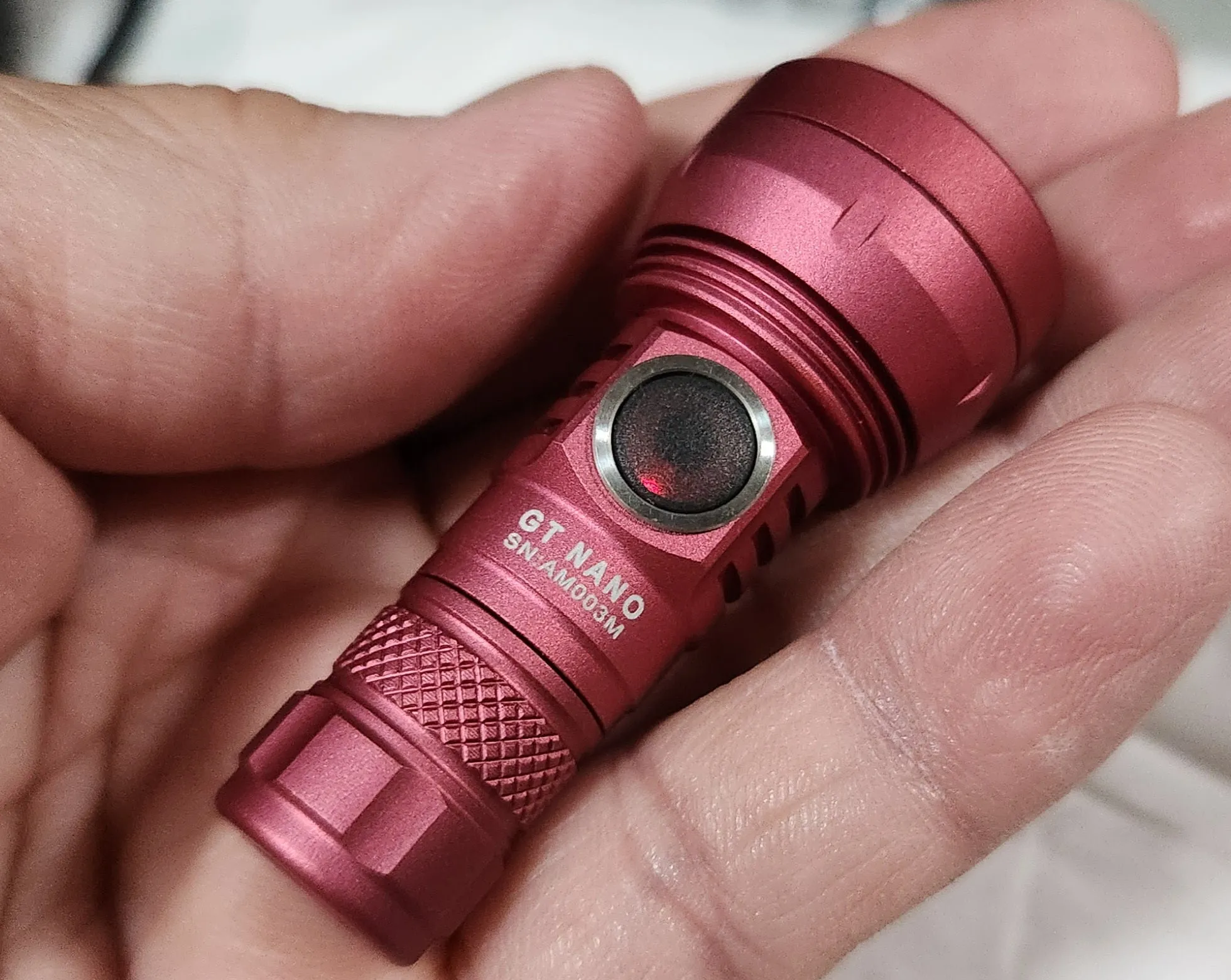 Lumintop GT Nano Red 450 Lumens 300 Meters Pocket Thrower EDC Keychain LED Flashlight NarsilM