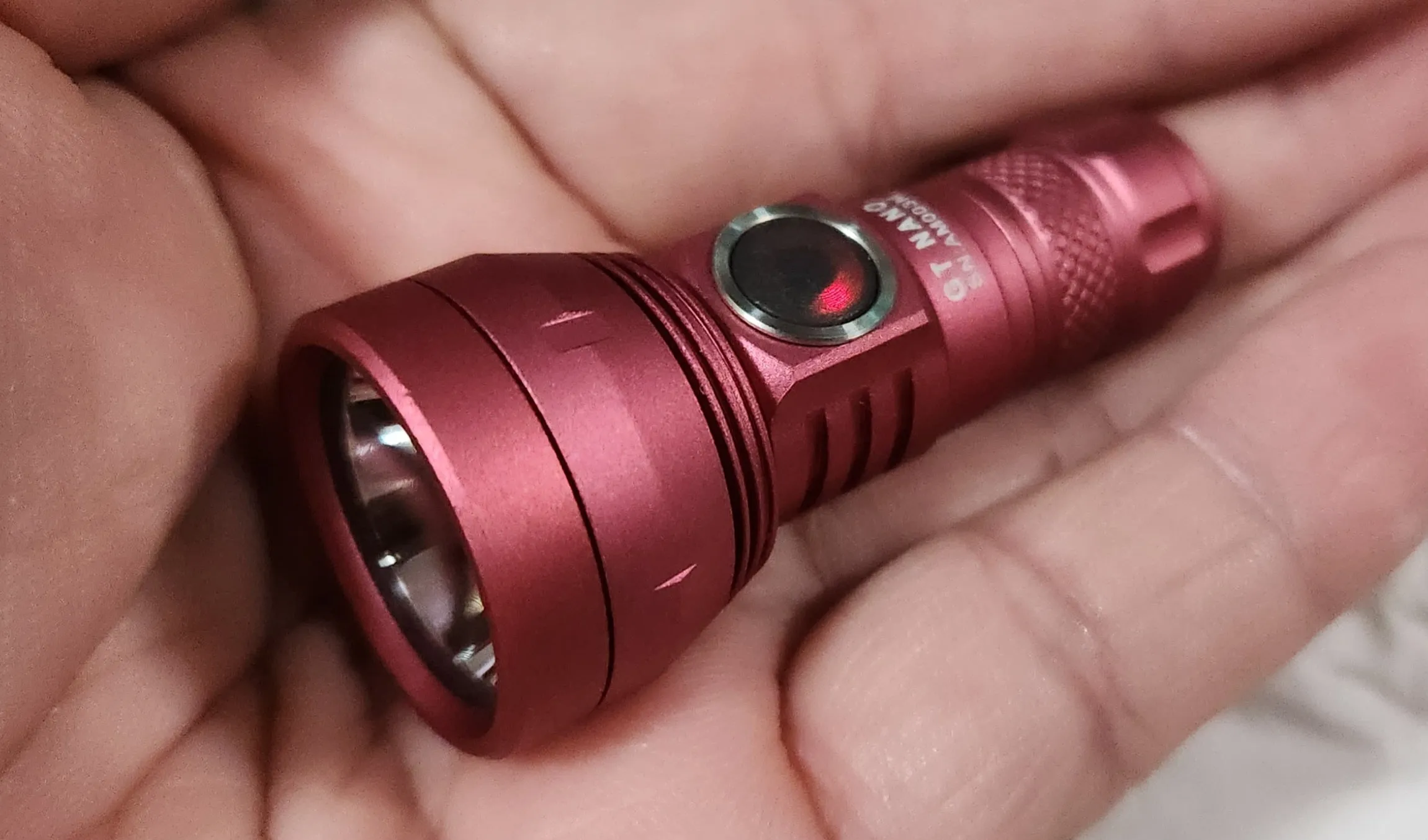 Lumintop GT Nano Red 450 Lumens 300 Meters Pocket Thrower EDC Keychain LED Flashlight NarsilM