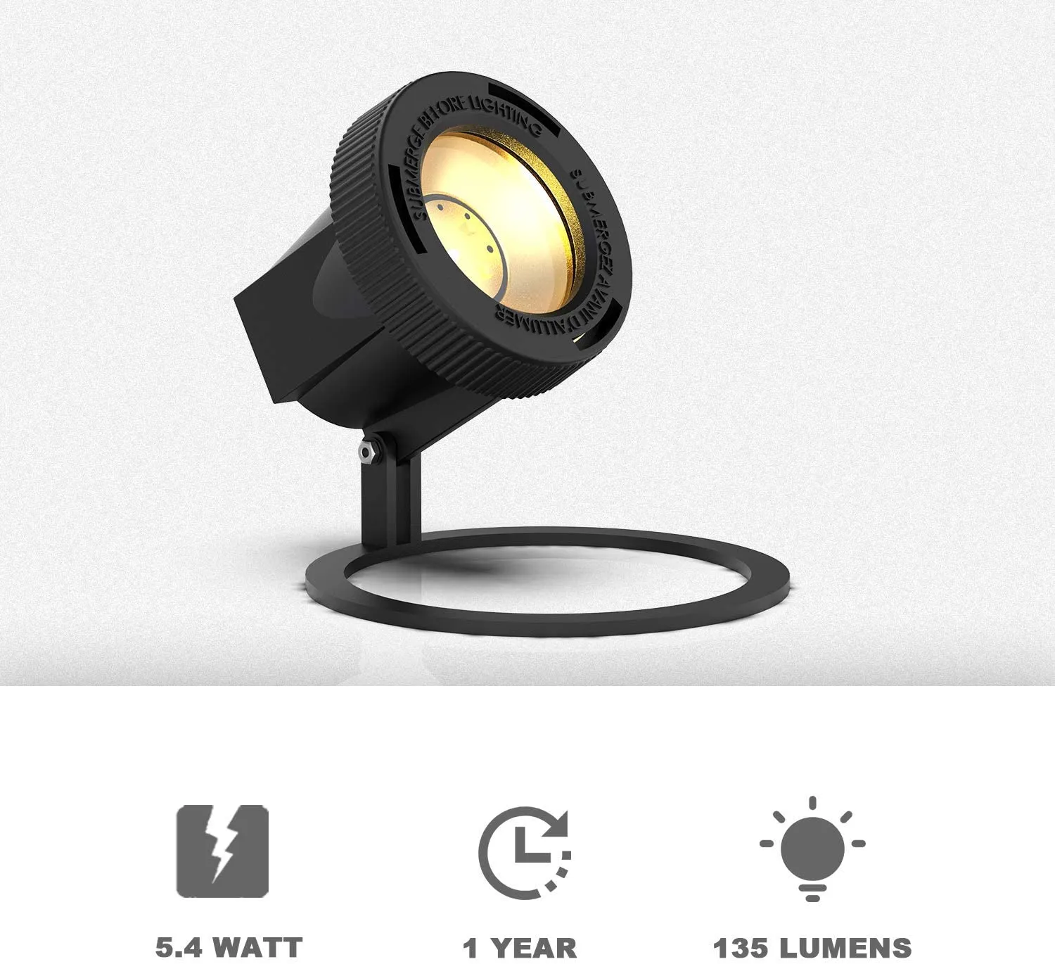 Malibu 5.4W Submersible Underwater LED Pond Low Voltage Landscape Lighting