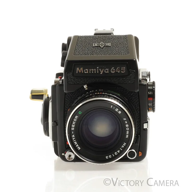 Mamiya m645 1000s 645 Camera w/ Eye Level & 80mm f2.8 C Lens -New Seals-
