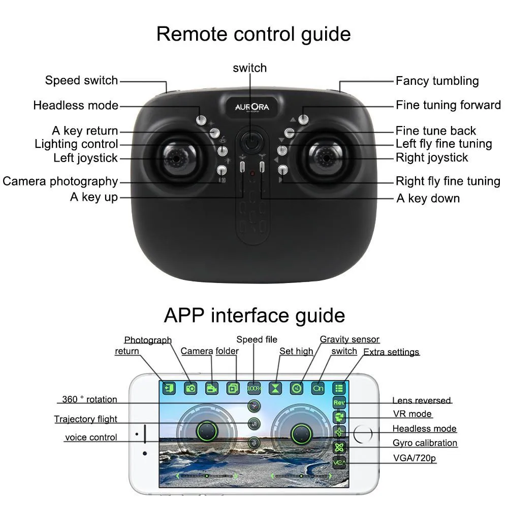 Mini Foldable WiFi 2.4G RC Quadcopter with Wide Angle Camera