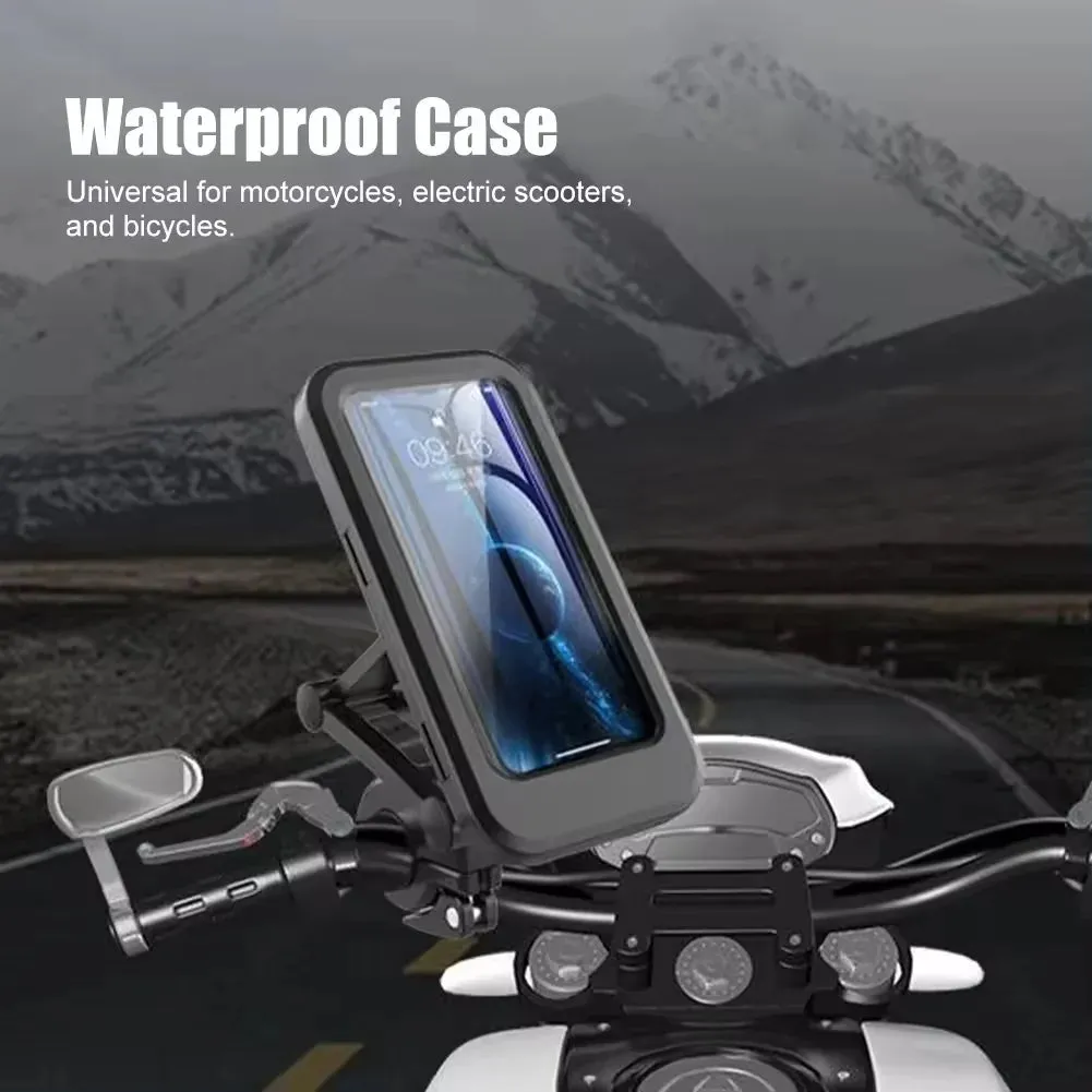 Motorcycle Phone Mount, 2024 Upgrade Bike Phone Holder [Ultra Stable], Bicycle Phone Mount Handlebar Cell Phone Clamp