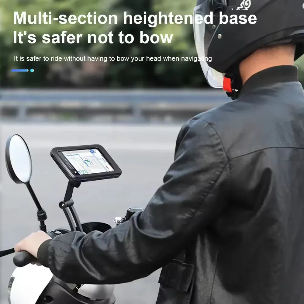 Motorcycle Phone Mount, 2024 Upgrade Bike Phone Holder [Ultra Stable], Bicycle Phone Mount Handlebar Cell Phone Clamp