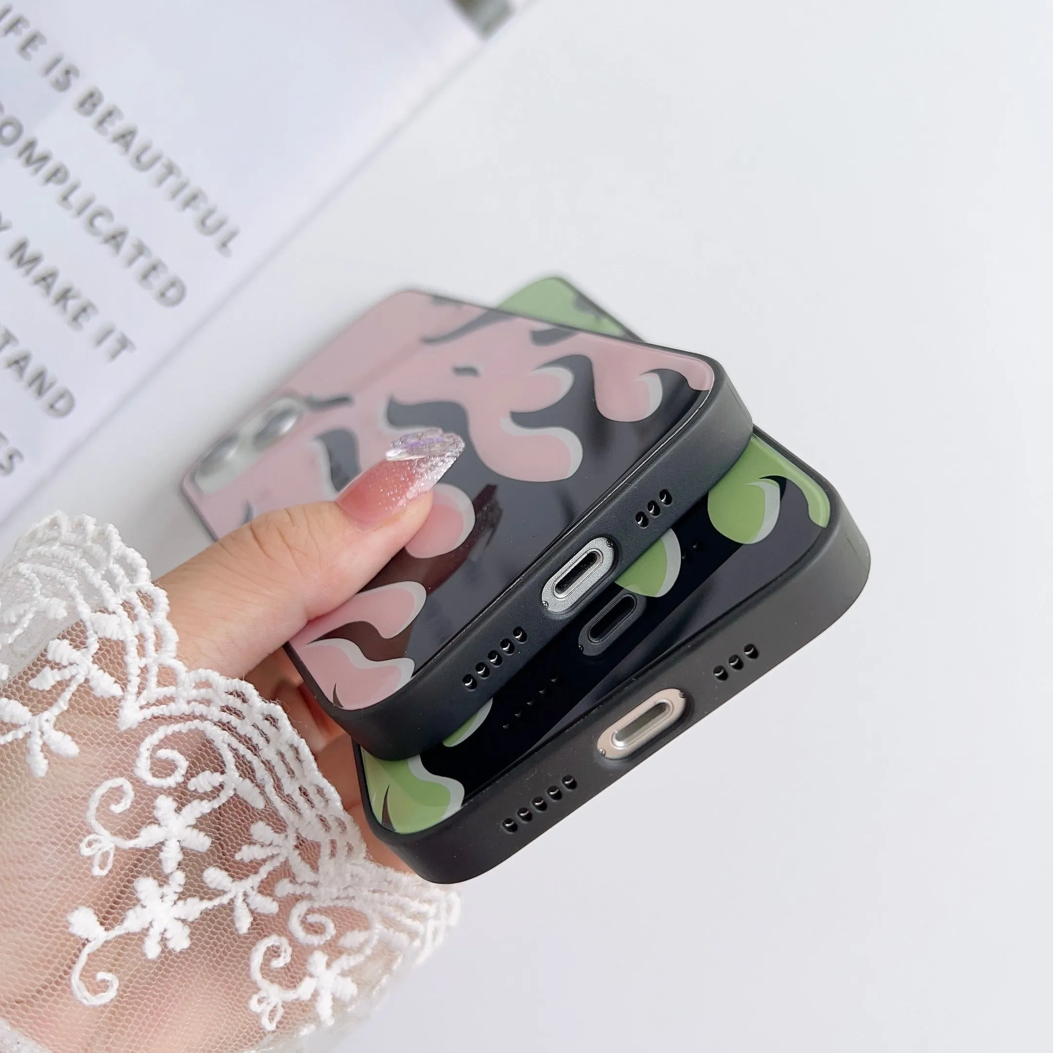 Multicolor Flames Glass Case