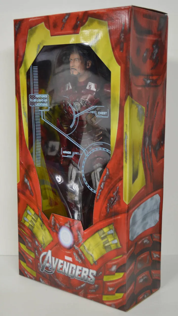 NECA Avengers Battle Damaged Iron Man Action Figure 1/4 Scale