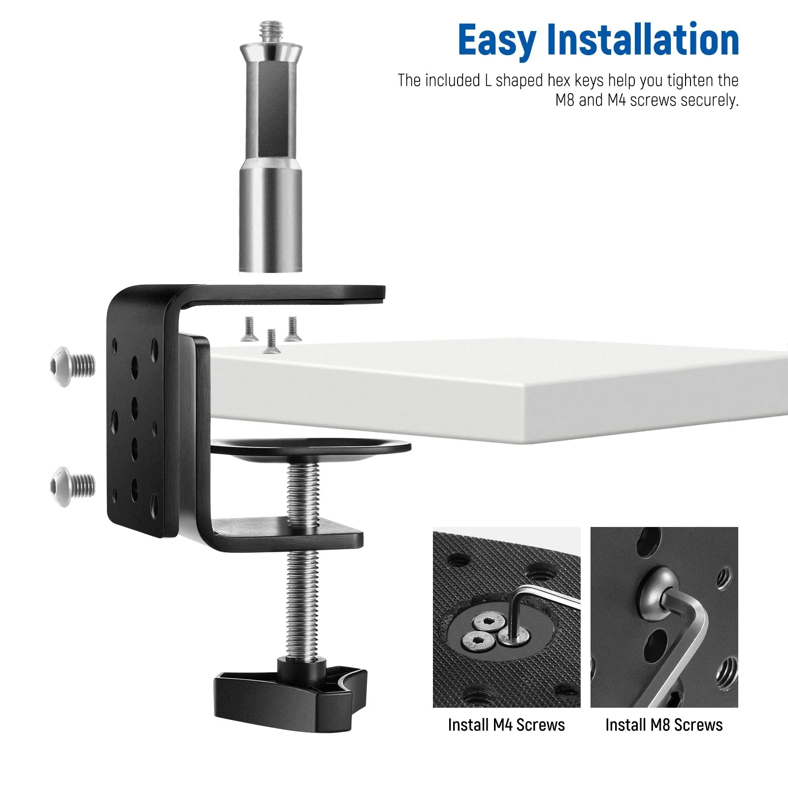 NEEWER ST-CCD9 2 Pack Heavy Duty C Clamp