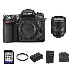 Nikon D7100 DSLR Camera w/24-120mm Lens   2 Batteries, 32GB & More