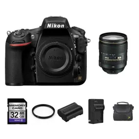 Nikon D810 DSLR Camera w/24-120mm Lens   2 Batteries, 32GB Advanced Bundle