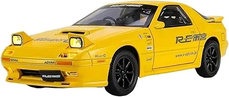 NISHCHAY Scale Finished Model Car 1:24 for Mazda RX7 Alloy Die-cast Car with Famous popup Headlight Function Light and Music(Engine Start) for Kids,Adults on Birthday (Mazda RX7)