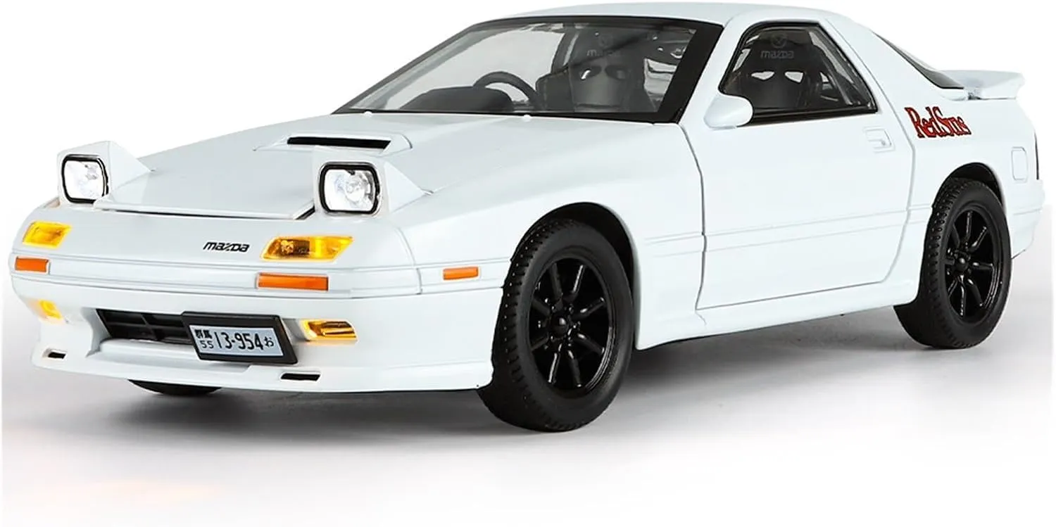 NISHCHAY Scale Finished Model Car 1:24 for Mazda RX7 Alloy Die-cast Car with Famous popup Headlight Function Light and Music(Engine Start) for Kids,Adults on Birthday (Mazda RX7)