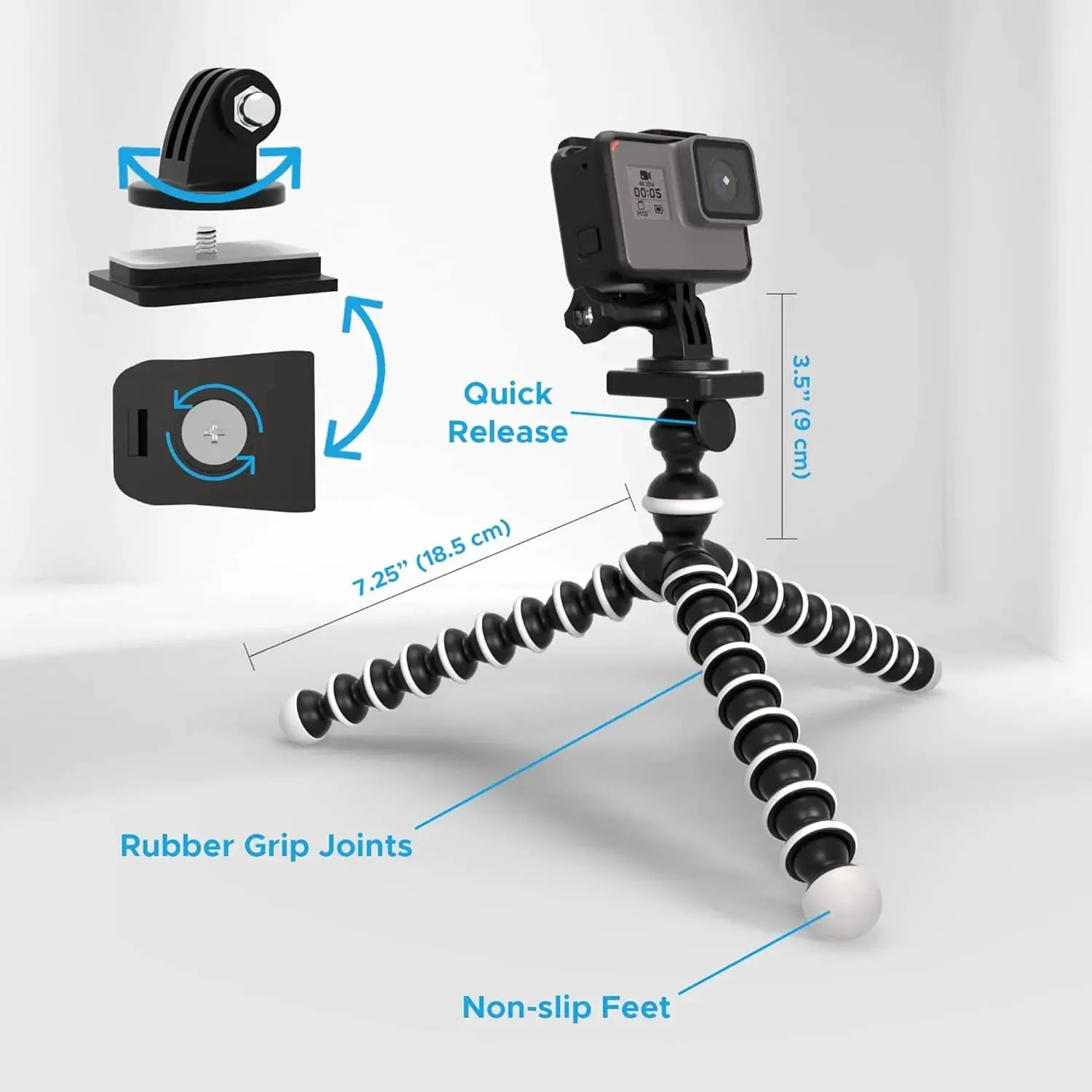 Octopus Flexible Tripod Camera   Action Cam Mount Stand