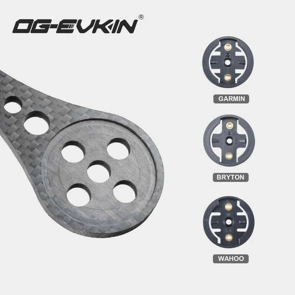OG-EVKIN Carbon Cycling Computer Mount for Garmi/Bryton/Wahoo/Camera/Light Bicycle Accessories 3k Bike Handlebar Mount Holder
