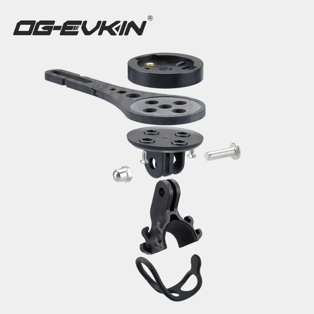 OG-EVKIN Carbon Cycling Computer Mount for Garmi/Bryton/Wahoo/Camera/Light Bicycle Accessories 3k Bike Handlebar Mount Holder