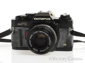Olympus OM-PC OMPC Black 35mm Film Camera w/ Zuiko 50mm f1.8 Lens -Good Seals-