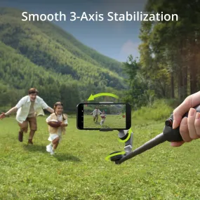 OSMO Mobile 6 Smartphone Gimbal Stabilizer, 3-Axis Phone Gimbal, Built-In Extension Rod, Android and iPhone Gimbal, Vlogging Stabilizer YouTube TikTok video, UAE Version with Official Warranty Support