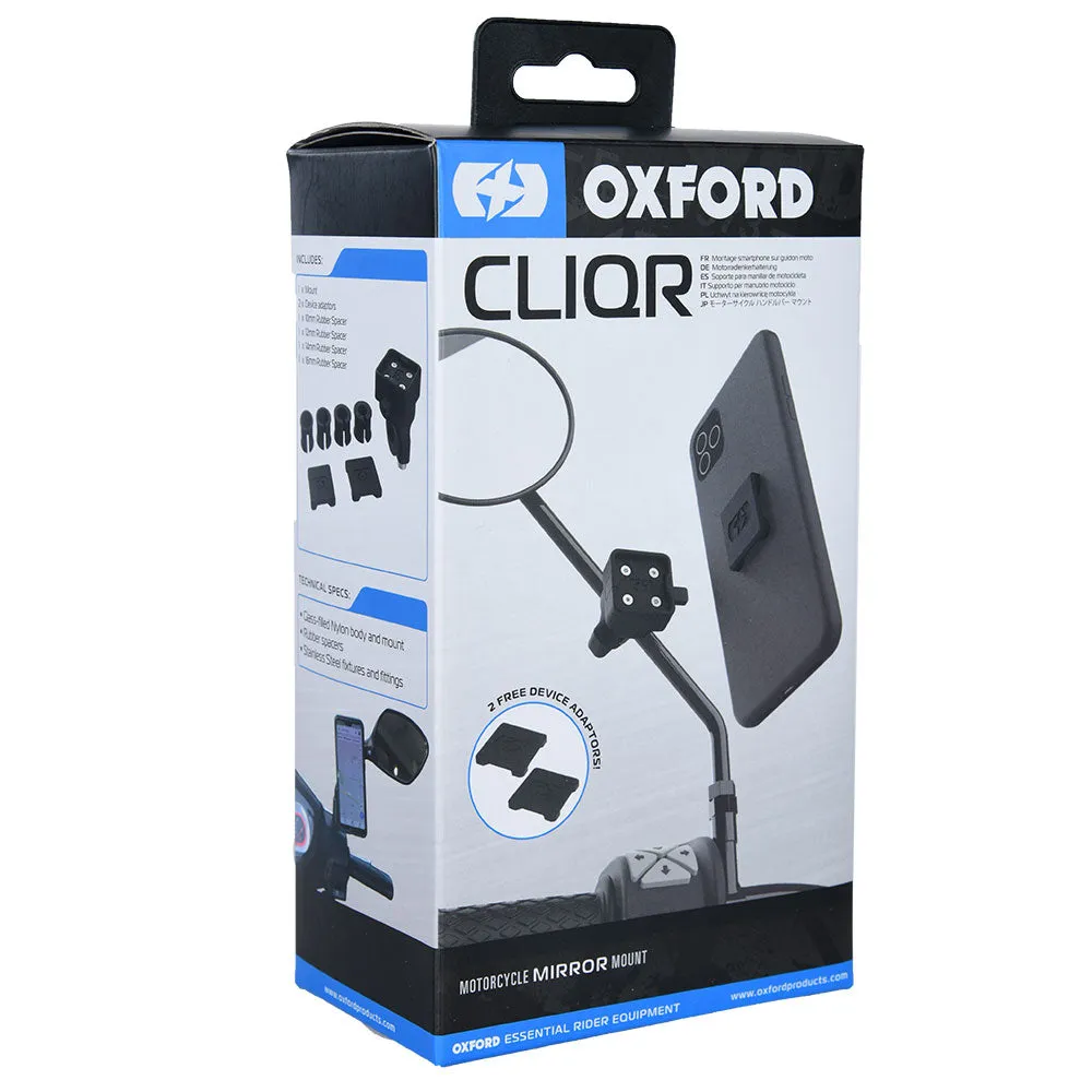 Oxford CLIQR Motorcycle Mirror Mobile Phone Mount System
