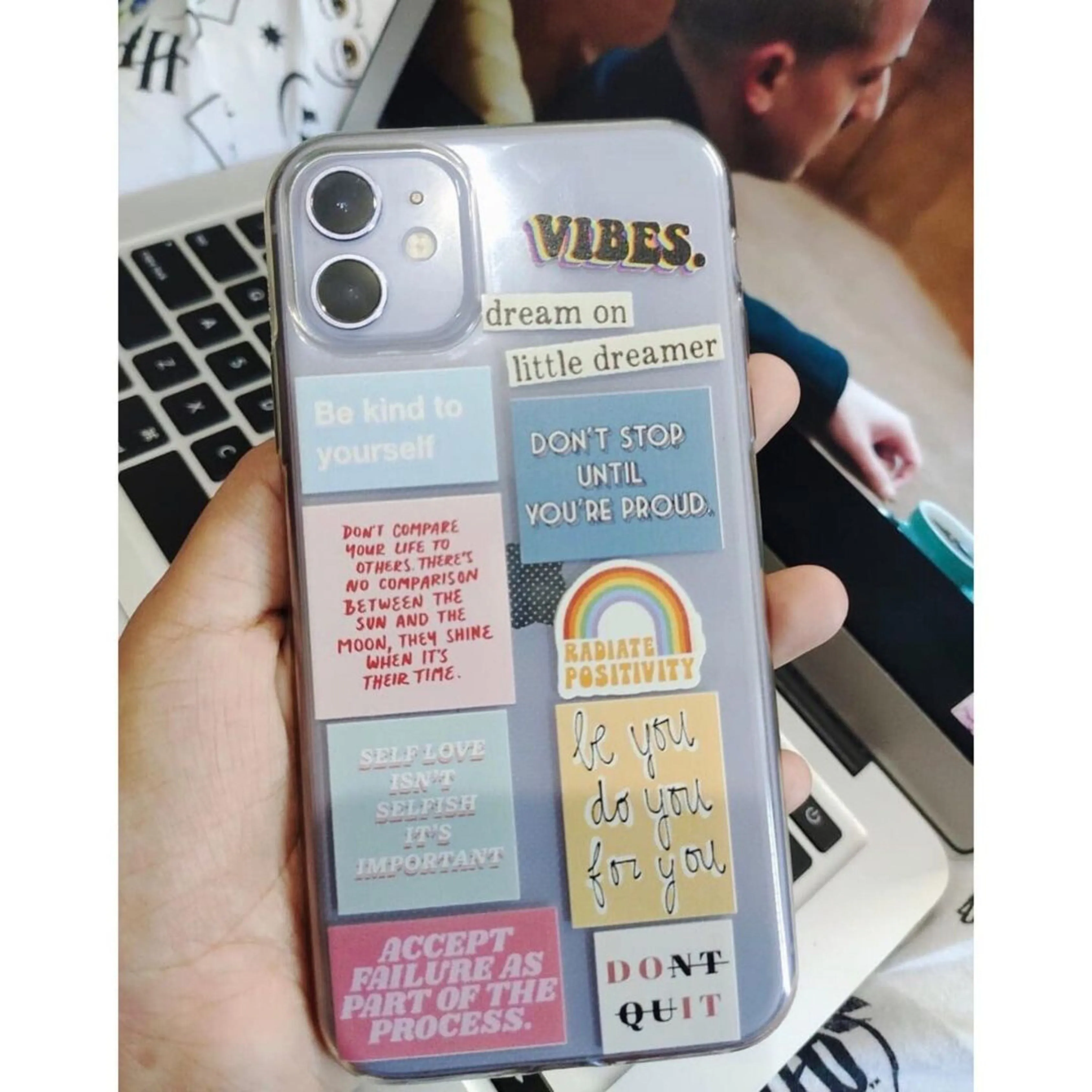 Positive Quote Clear Case