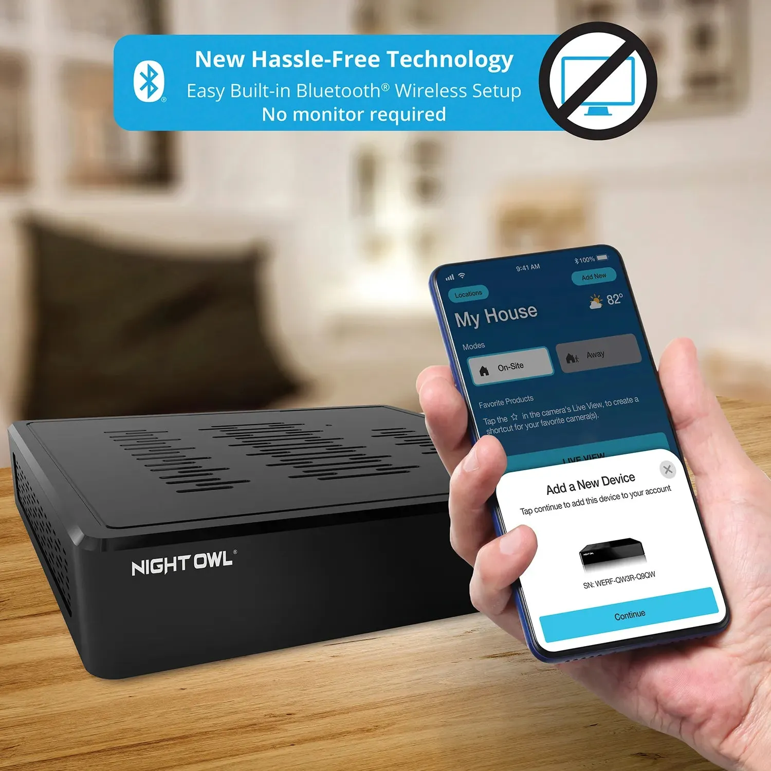 Power over Ethernet 12 Channel 4K Bluetooth NVR with 2TB Hard Drive - Add up to 12 Total Devices