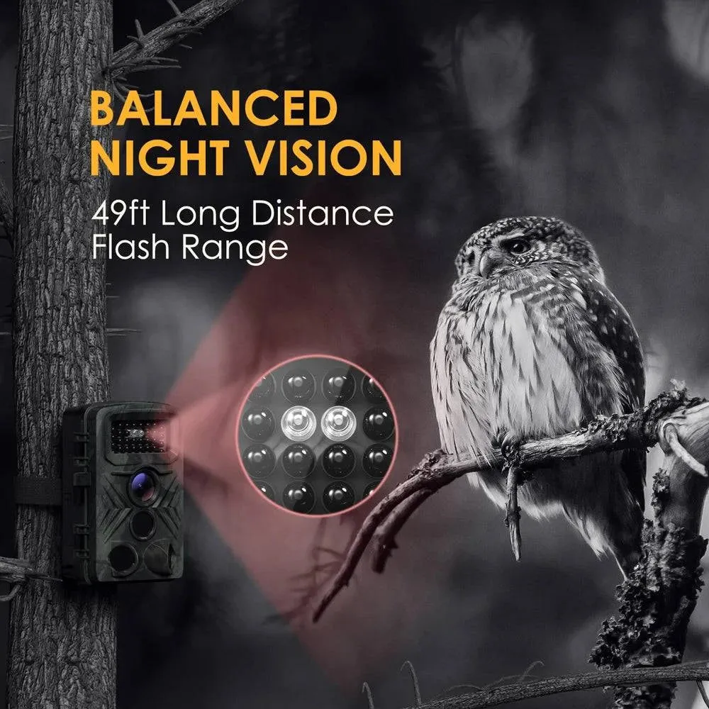 PR3000 16MP 1080P Night Photo Video Taking Trail Camera Multi-function Outdoor Huntings Animal Observation Monitoring Camera