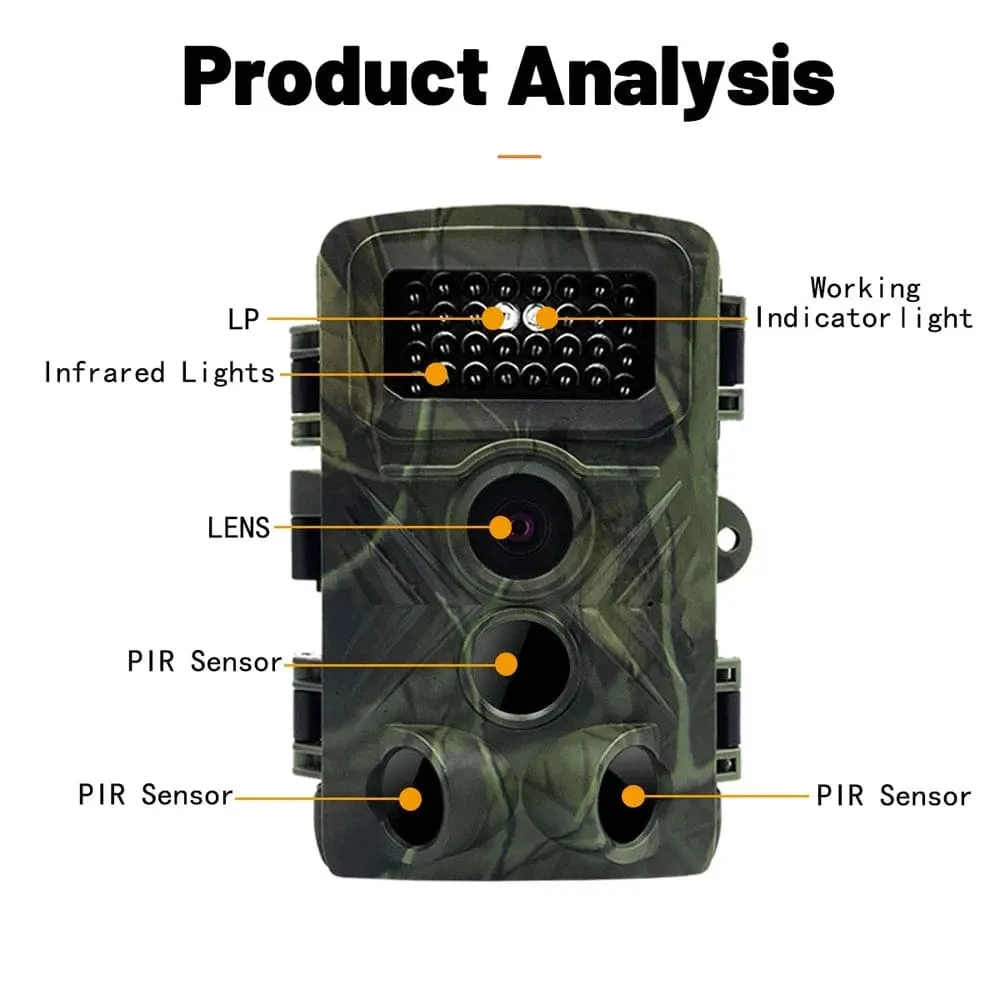 PR3000 16MP 1080P Night Photo Video Taking Trail Camera Multi-function Outdoor Huntings Animal Observation Monitoring Camera