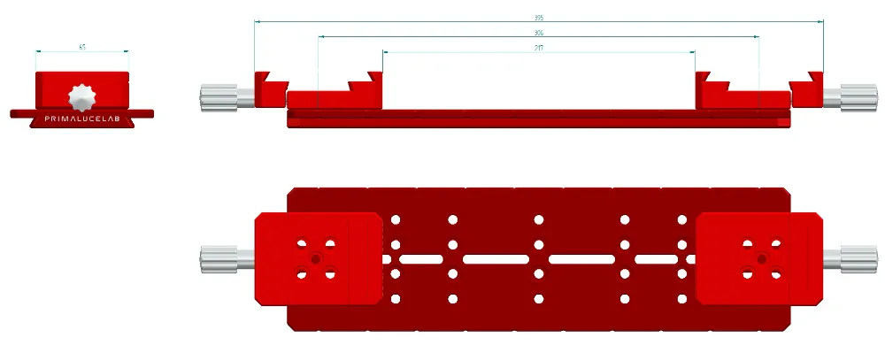 PrimaLuce Lab Side by side Losmandy plate 350mm PLUS (n.2 PLLMORVLP   PLLLOS350P)