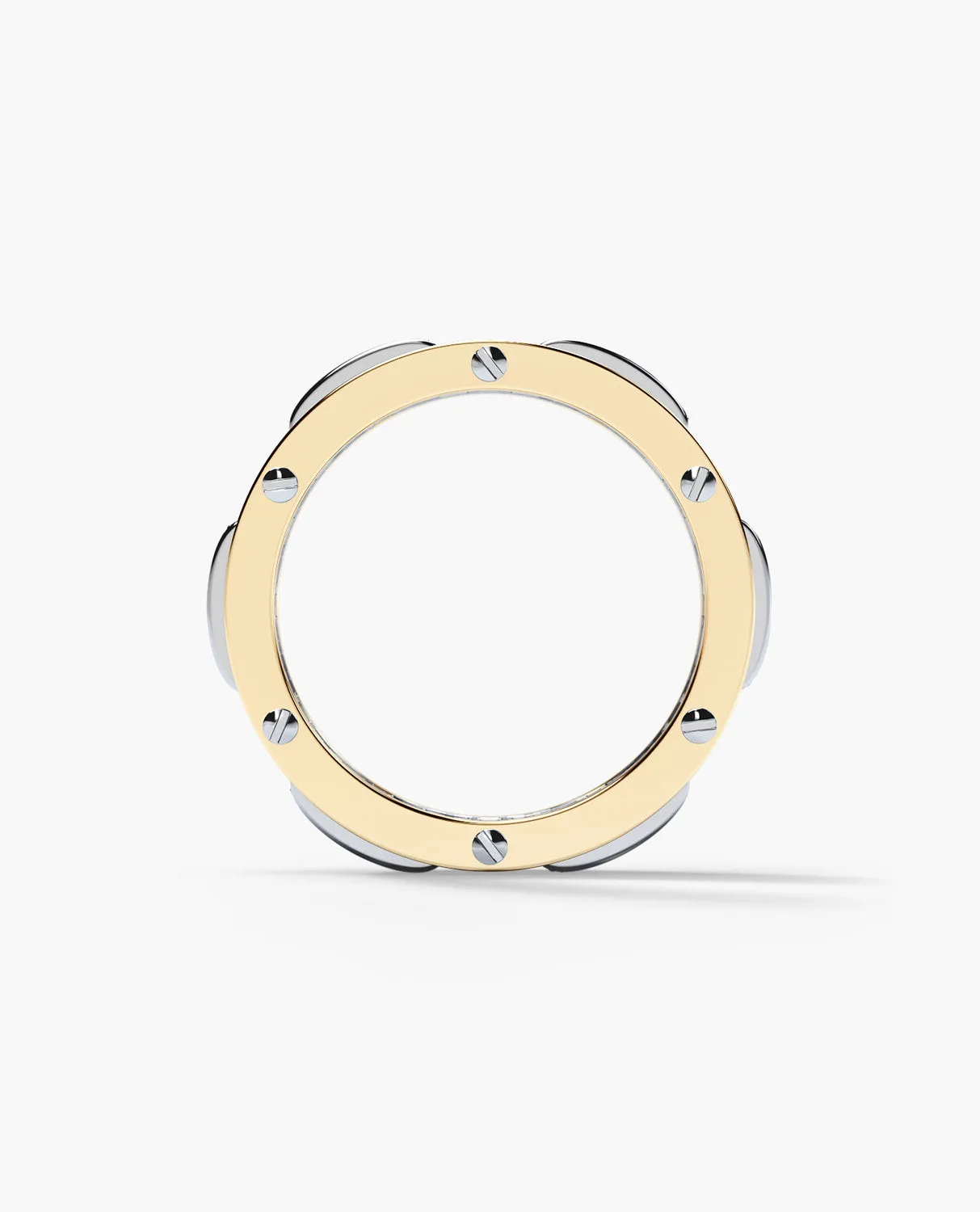 Ready to Ship - BRIGGS 14k Two-Tone Gold Ring with 1.00ct Diamonds - Wide Version