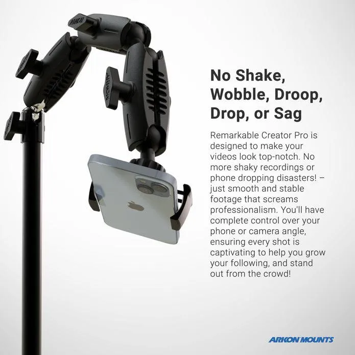 Remarkable Creator™ Cookie Decorators Mount for Phones and Pico Projectors with TEAL Pole