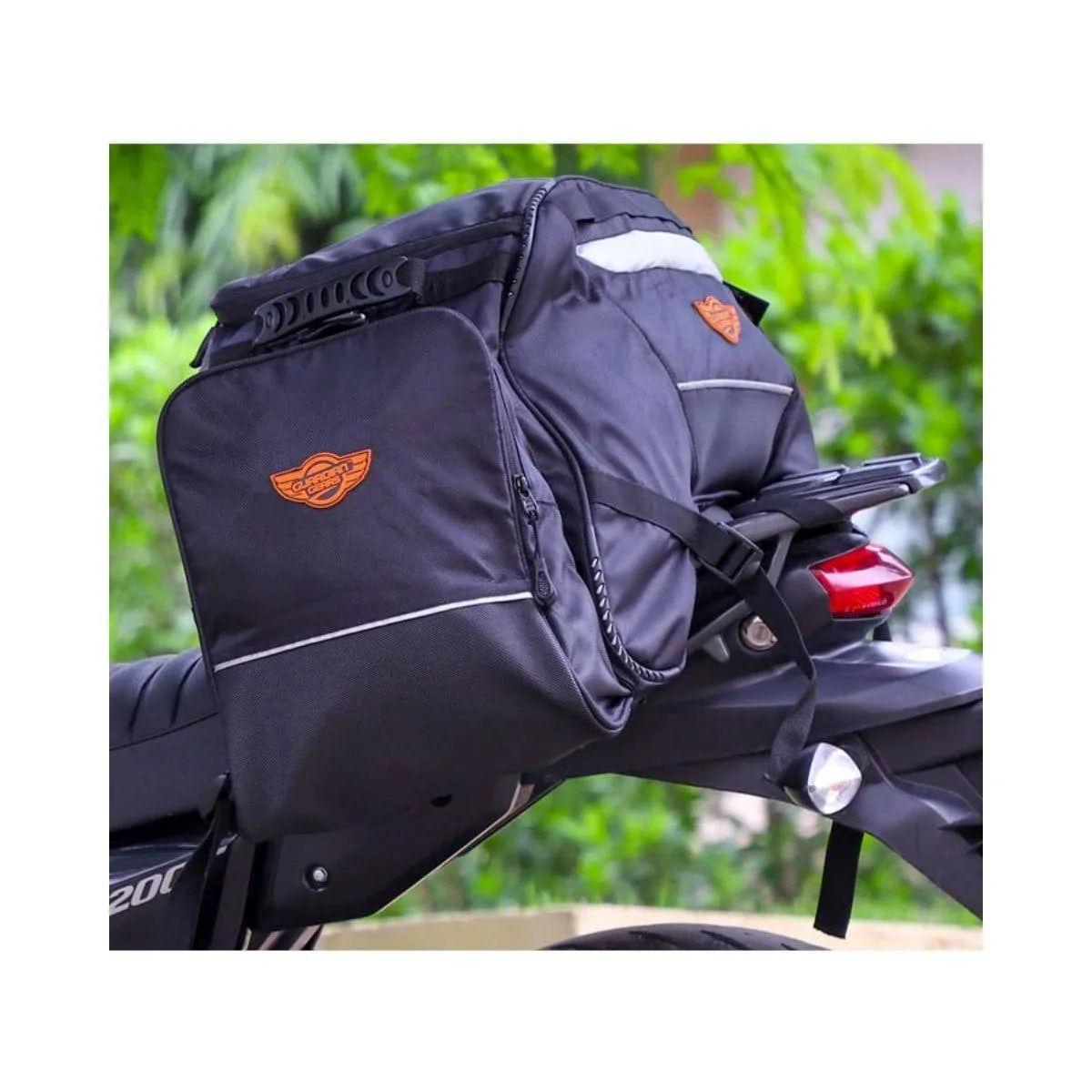 Rhino 70L Tail Bag with Rain Cover and Dry Bag - Black