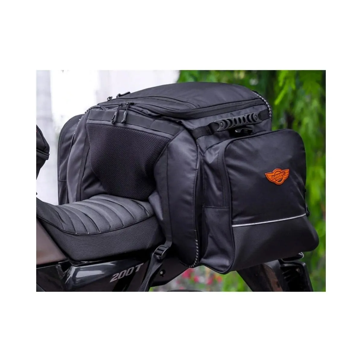 Rhino 70L Tail Bag with Rain Cover and Dry Bag - Black