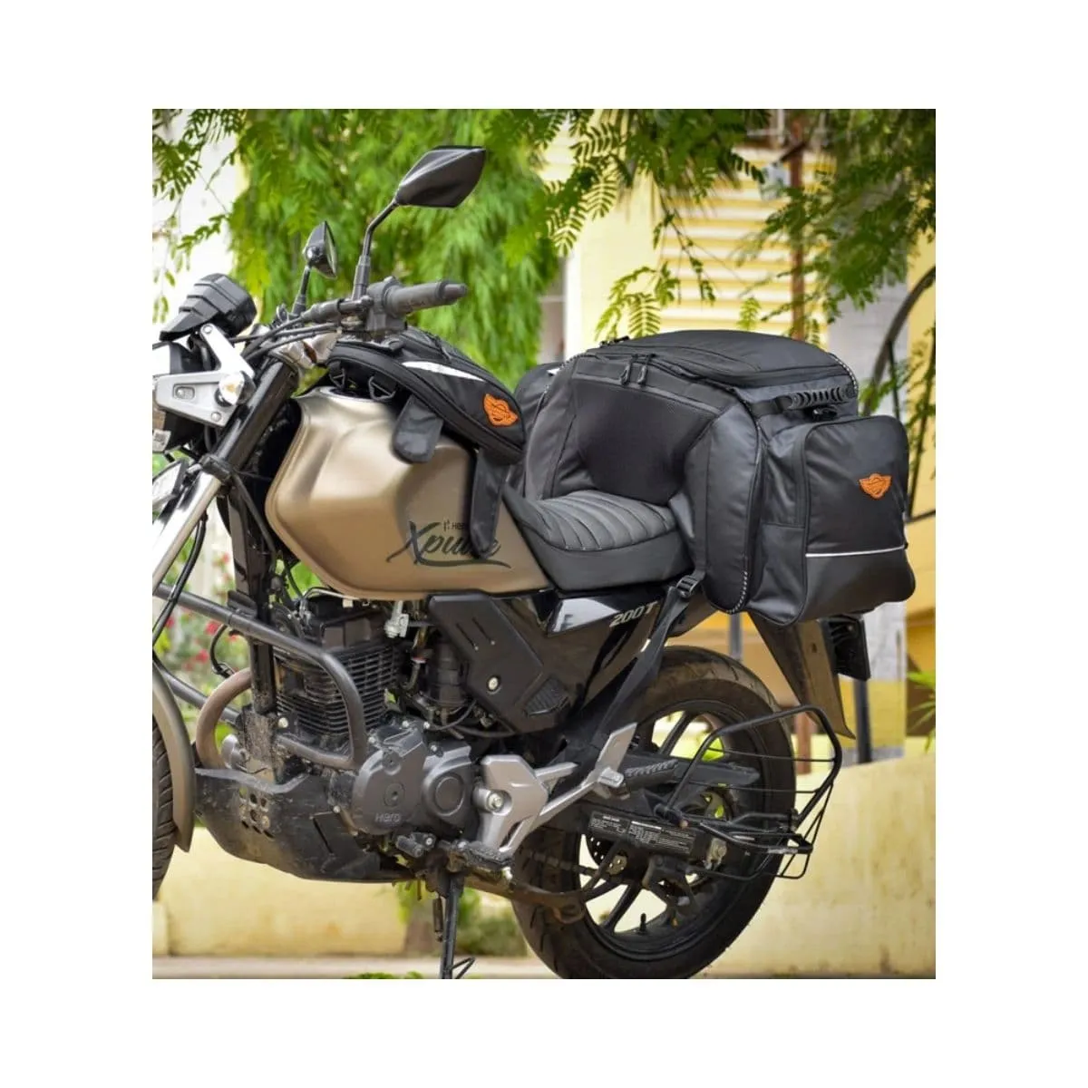 Rhino 70L Tail Bag with Rain Cover and Dry Bag - Black