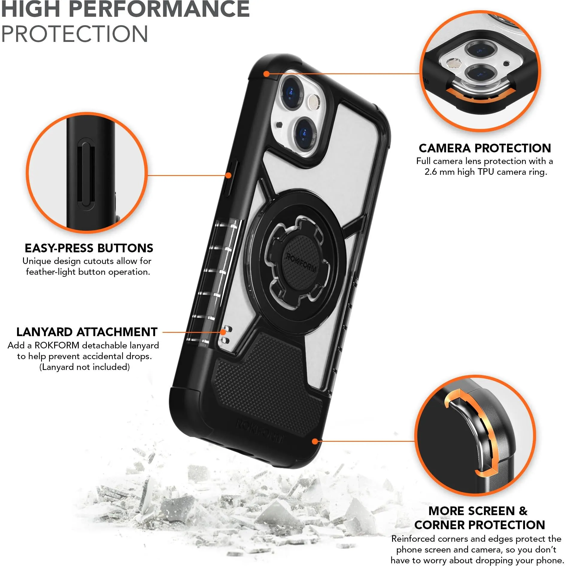 Rokform Crystal Case for iPhone 13 (Clear)