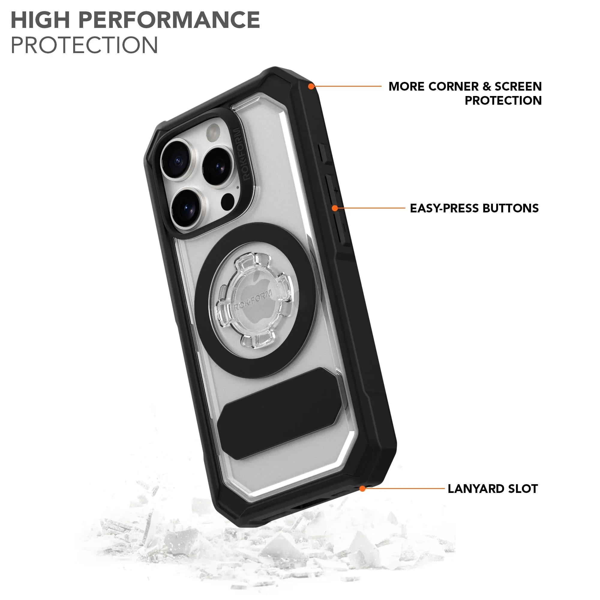 Rokform Crystal Case for iPhone 16 Pro (Clear)