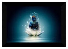 SAF Buddha UV Textured Digital Reprint Home Decorative Gift Item Framed Painting 14 Inch X 20 Inch SANFM30939(multicolor,Landscapes;Animals;Abstract;Religious;Figures;Floral)