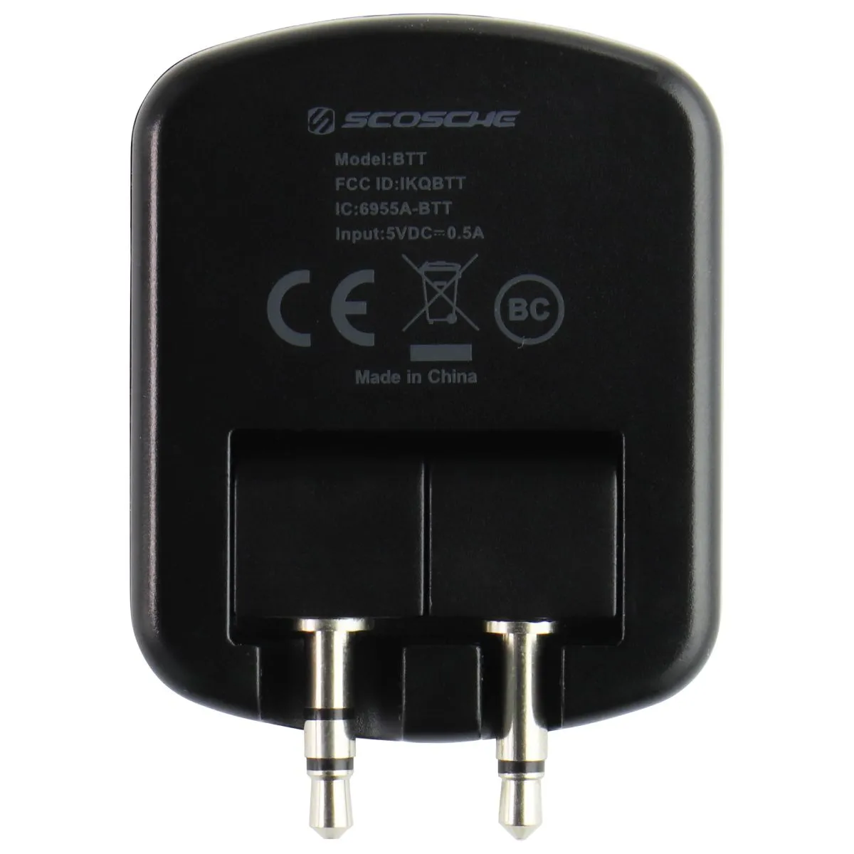 SCOSCHE FlyTunes Bluetooth Audio Transmitter for Gyms and Airplanes - Black