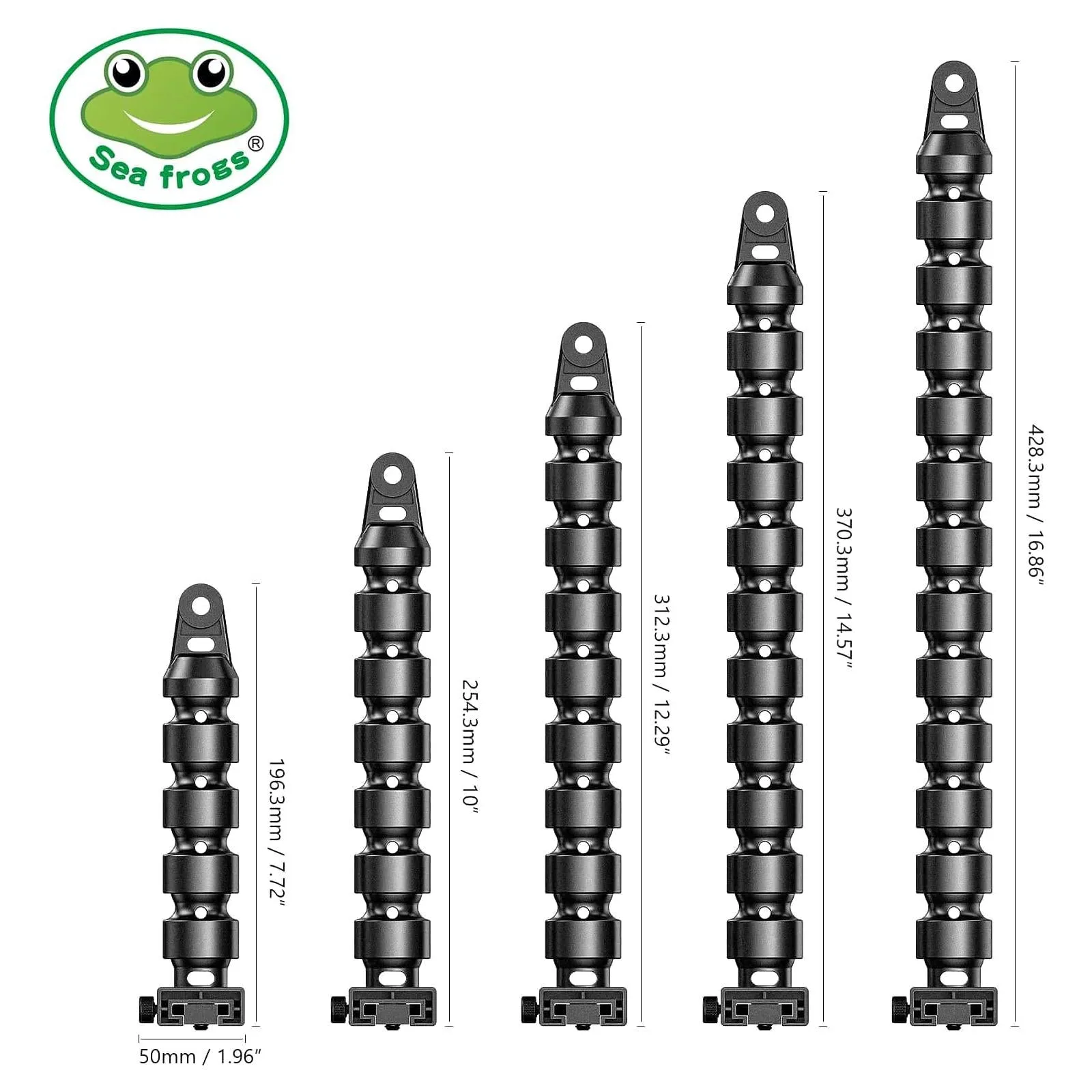 SeaFrogs 16.86-Inch (42.83 cm) Flex Arm for Underwater Camera Lighting