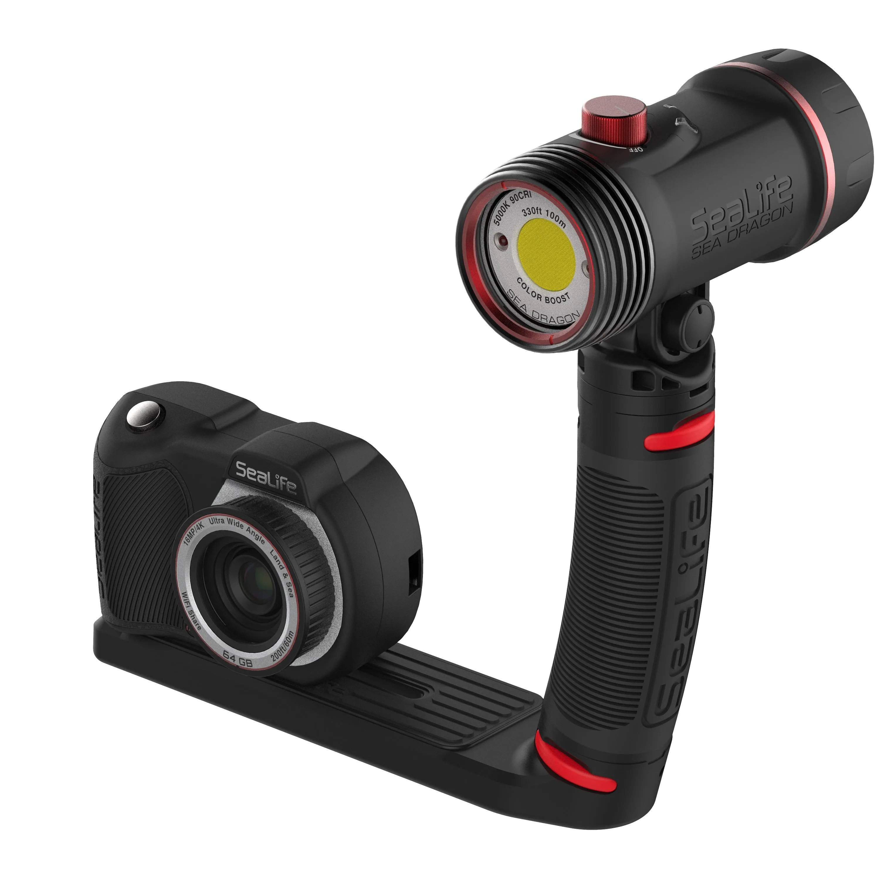 SeaLife Micro 3.0 Pro 3000F Color Boost Underwater Camera & Light Set - 4K, 16MP, Leak-Proof, WiFi, Color Enhancing Lighting, 3000 Lumens, and 3  Hour Battery for Vibrant Underwater Photography