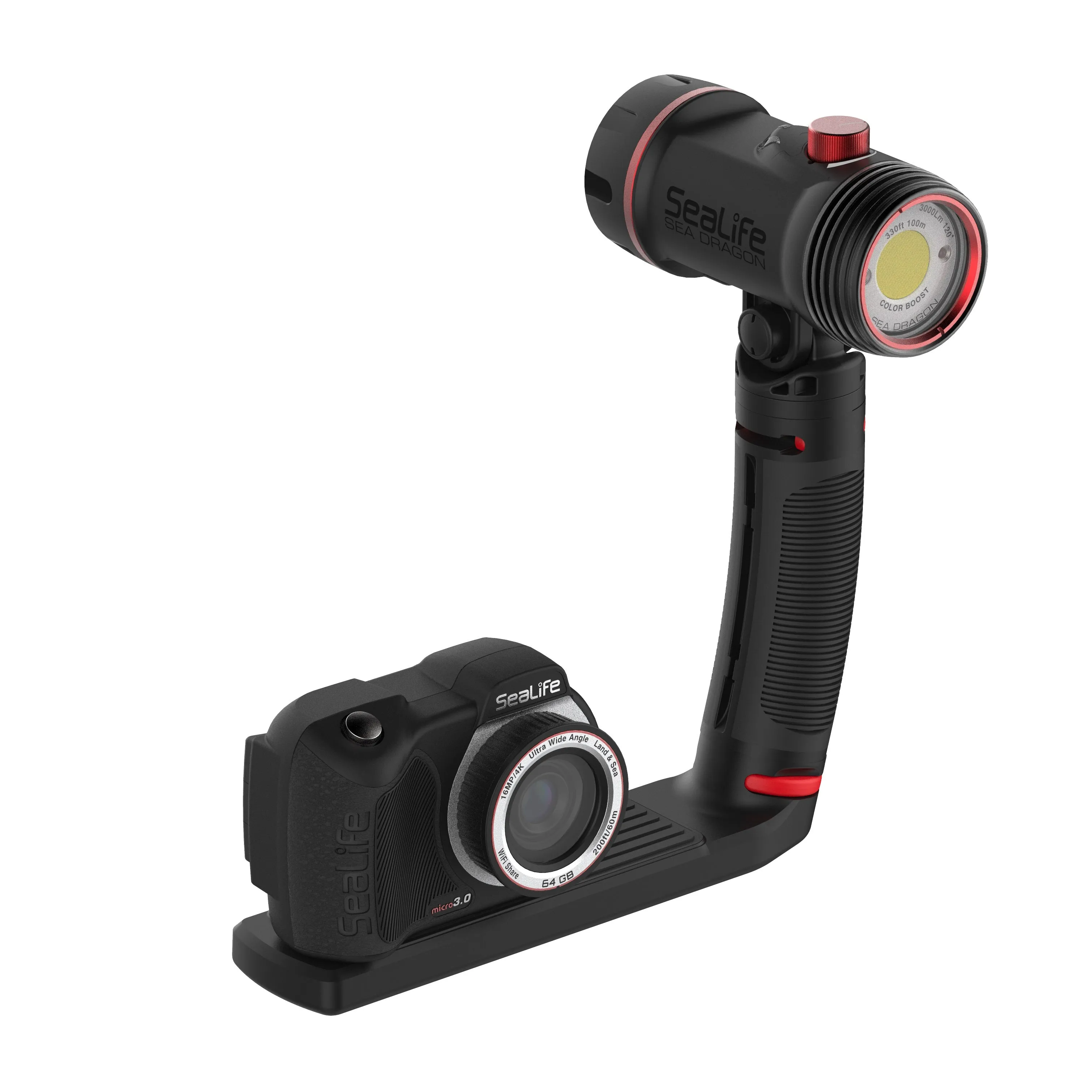 SeaLife Micro 3.0 Pro 3000F Color Boost Underwater Camera & Light Set - 4K, 16MP, Leak-Proof, WiFi, Color Enhancing Lighting, 3000 Lumens, and 3  Hour Battery for Vibrant Underwater Photography