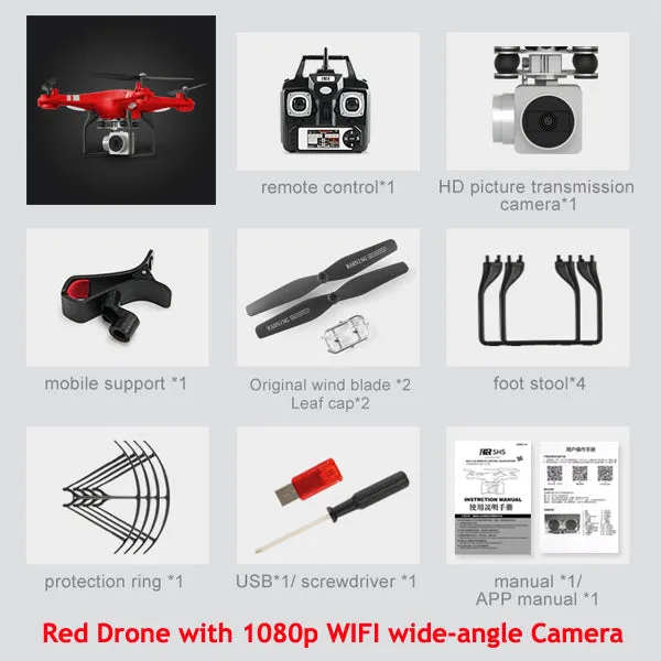 SH5H Quadcopter FPV Drones With Camera HD Quadcopter With WIFI Camera RC Helicopter Remote Control Toys