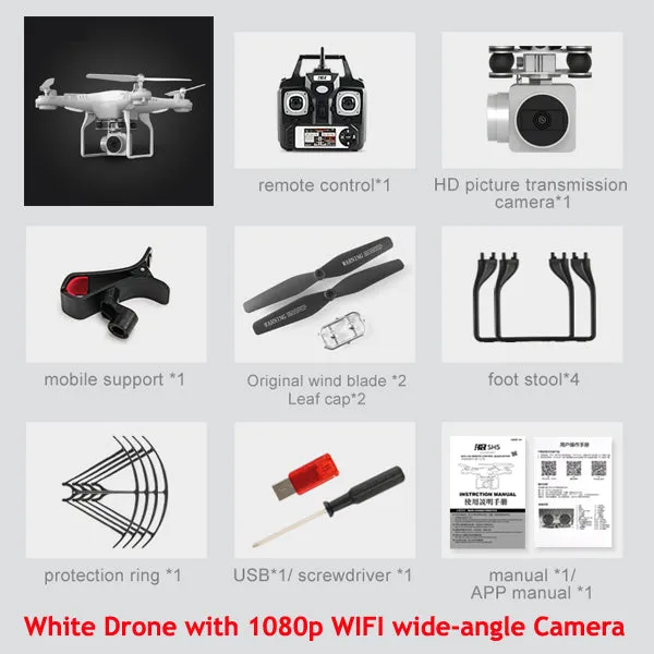 SH5H Quadcopter FPV Drones With Camera HD Quadcopter With WIFI Camera RC Helicopter Remote Control Toys